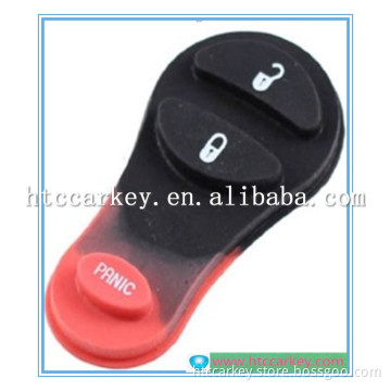 Top quality car key shell for 3 Button Remote Rubbe Pad key covers for chrysler keys